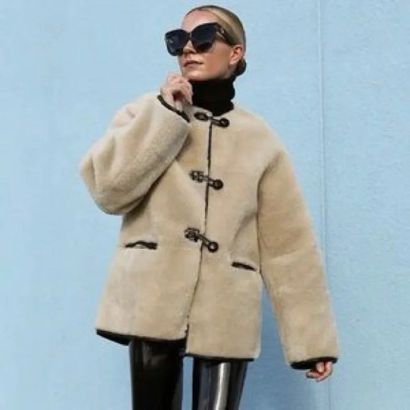 MANGO Faux Fur Coat - Picture 4 of 13